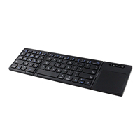 Clavier sans fil USB-C pliable à trois volets portable avec pavé tactile sensible pour iPad, iPhone, smartphone, ordinateur portable, tablette