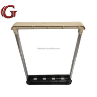 Poignée de valise télescopique classique large en aluminium avancé, réglable, anti-chute, pour valises rigides, sur mesure