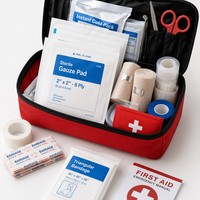 Compresses de gaze stériles médicales d'usine, tampons de pansement en coton 8 plis, gaze chirurgicale non tissée pour hôpitaux et cliniques (vente en gros)