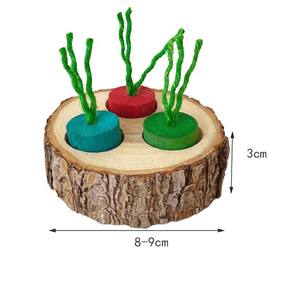 Criceto in legno giocattolo per animali domestici scatola di Snack coniglio cavia che digrignano i denti giocattolo Puzzle criceto - Product Image 6