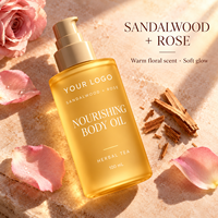 Huile Corporelle Nourrissante Marque Blanche Bois de Santal Rose Extrait de Thé Herbal Huile Corporelle Hydratante Légère OEM ODM 100ml