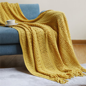 Customized Logo Bed Sofa <strong>Throw</strong> Blankets Modern Super Soft Acrylic Braid Texture Knitted Blankets Eco-Friendly Lightweight Cozy - Product Image 6