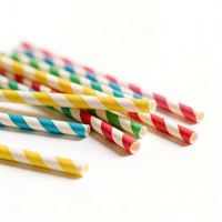 Pailles en plastique PLA biodégradables, écologiques, jetables, emballées individuellement, pour milk-shake