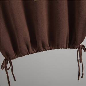 Nuovo Completo da <span class=keywords><strong>Donna</strong></span> Autunno Inverno, Set Due Pezzi Casual alla Moda con Felpa con Cappuccio e Inserti in Rete e <span class=keywords><strong>Pantaloni</strong></span> - Product Image 5