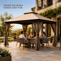 Conçu pour les patios résidentiels et commerciaux, avec un design de toit bioclimatique et des options de finition personnalisées