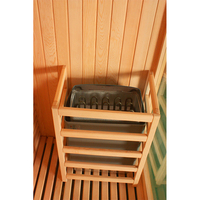 Sauna intérieur traditionnel Sunrans pour 3 personnes, en bois massif, bien-être familial pour la relaxation