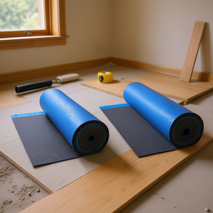 Sous-couche insonorisante en fibres recyclées bleues 3 mm 400 pieds carrés Modèle D0100X32NG8 - Product Image 2