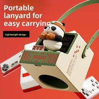 Ventilateur portable Meng Fun Game Machine Fan, mignon, à suspendre au cou, rechargeable par USB, avec cordon, moteur sans balais