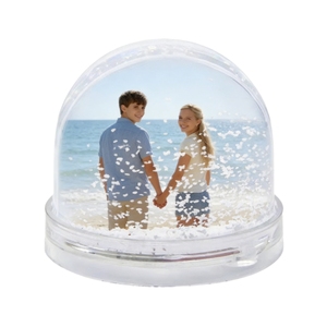 Globo de Nieve de Plástico con Foto Personalizada, Globo de <span class=keywords><strong>Agua</strong></span> para Recuerdos de Playa, Decoración <span class=keywords><strong>del</strong></span> Hogar y Regalos Personalizados - Product Image 1