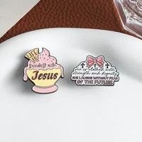 Broche rose en forme de crème glacée, mignonne, avec nœud de dessin animé, badge métallique, accessoire de mode, vente en gros transfrontalière