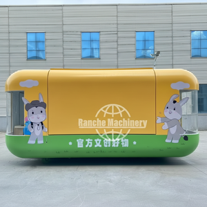 Chariot de restauration en acier inoxydable durable camion de nourriture de rue au détail bon marché de la Chine pour le café de hot-dog de poulet frit et plus encore - Product Image 1