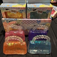 Juguete Antiestrés de TPR con Diseño de Cubo, Relleno de Purpurina, con Rebote Lento, No Tóxico y Libre de BPA