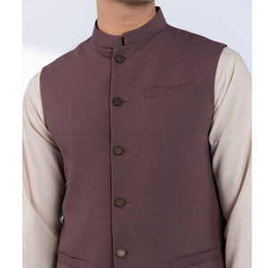 Low MOQ Breathable Wedding <b>Waistcoat</b> <b>For</b> <b>Men</b> 2025 New Arrival Shalwar Kameez Outer Wear Short Length <b>Men</b> <b>Waistcoat</b> - Product Image 6
