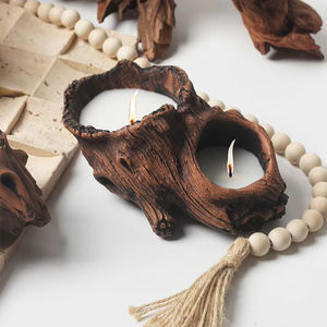 Portavelas de Concreto Estilo Raíz de Árbol Rústico LANJO, Decorativo, Hecho a Mano, Venta al Por Mayor - Product Image 5