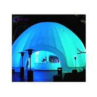 6m Portable LED Lumineux Gonflable Discothèque Tente Blanc Gonflable dôme tente/Gonflable Exposition Tente Partie
