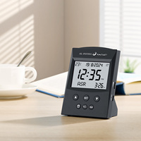 Horloge de prière Adhan portable avec lumière nocturne, cadeau de l'Aïd Ramadan, horloge JAM Azan