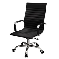 Chaise de bureau moderne, réglable et rotative, chaise d'ordinateur simple et confortable, chaise de formation, chaise ergonomique en PU pour personnel de bureau
