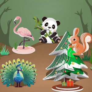 Puzzle 3D en papier personnalisable 2026 : Mini-animaux éducatifs, <span class=keywords><strong>jeu</strong></span> de puzzle de dessins animés, petit jouet en carton pour l'apprentissage <span class=keywords><strong>des</strong></span> enfants - Product Image 2