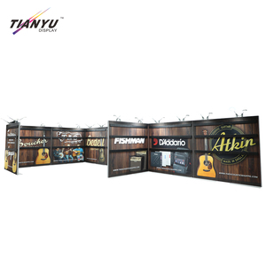 Dụng cụ âm nhạc Modular Booth Khung hệ thống có thể tháo rời công bằng Guitar đứng tùy chỉnh thương mại hiển thị Booth hiển thị - Product Image 1