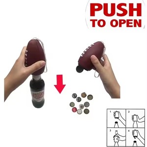 Décapsuleur en gros, nouveau design, en forme de ballon de football américain/rugby, souvenir sportif, impressions personnalisées sur décapsuleur en métal inoxydable - Product Image 6