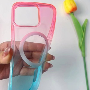 2025 nuova custodia per telefono con Design magnetico Color <span class=keywords><strong>arcobaleno</strong></span> opaco trasparente per <span class=keywords><strong>iPhone</strong></span> 16 15 14 13 12 11 - Product Image 2