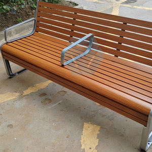 Park kullanımı için galvanizli çelik çerçeve dış mekan mobilyası eğlence geri sokak tezgah yüksek dayanıklılık ile ahşap tahıl alüminyum tezgah - Product Image 3