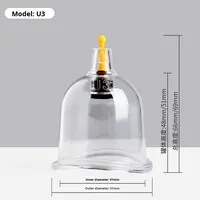 Appareil de ventouses sous vide de classe I Luo Ya Shan Chuan Henan, ventouses à feu, pot en plastique, pot familial en forme de U, articulation irrégulière [U3]