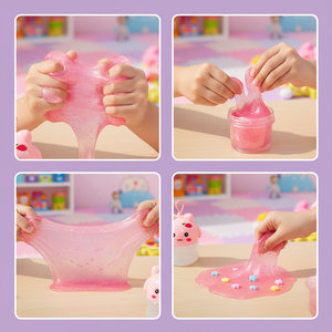 Kit de slime à colorier soi-même - Ensemble de slime anti-stress DIY avec pâte à modeler et pâte à jouer, jouet créatif unisexe pour enfants, slime transparent - Product Image 5
