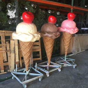 Fiberglass Figurine Ice Cream <strong>Mould</strong> Model Props/ Ice Cream Model Statue/ Giant Fiberglass Ice Cream Cone Shop Decor - Product Image 3