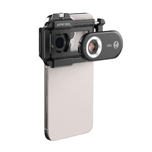 Microscopes de poche HD pour smartphone améliorés avec lumière LED UV, pince universelle pour téléphone, objectif microscopique portable CPL <span class=keywords><strong>100X</strong></span> - Product Image 1