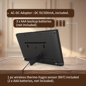 YOUTONG天気予報多機能インテリジェントデジタル天気時計大型ディスプレイwifiワイヤレス気象ステーション - Product Image 6