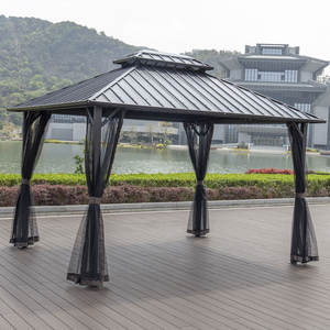 आउटडोर <span class=keywords><strong>gazebo</strong></span> 12x20 patio <span class=keywords><strong>gazebo</strong></span> नेट के साथ डबल छत बड़े पिछवाड़े <span class=keywords><strong>gazebo</strong></span> - Product Image 5
