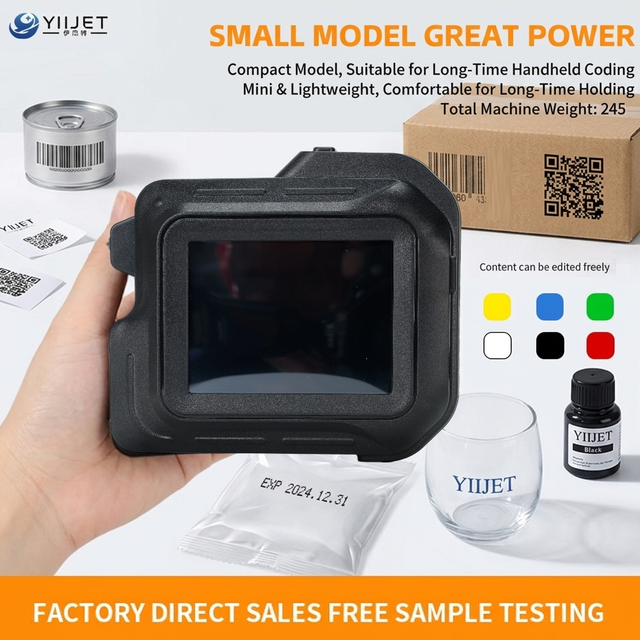 Mini Inkjet Printer 600dpi for Printing Logo and Date on Metal Plastic Bags Bottles Cartons and Cans