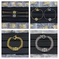 Penjualan Panas Set Perhiasan Mewah untuk Wanita Anting Bros Cincin Kalung Fashion Romantis