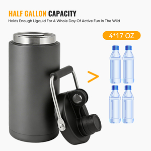 Bouteille isotherme sous vide en acier inoxydable de 64 oz avec poignée de transport et affichage de la température pour les voyages - Product Image 5