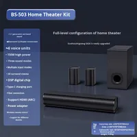 Barre de son transfrontalière pour système home cinéma, son panoramique surround, audio TV, Echo Wall 5.1, 4 haut-parleurs, métal