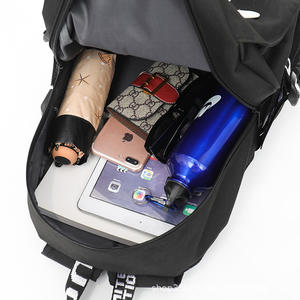 Sac à dos de voyage hip-hop en nylon personnalisé qui brille dans le noir avec doublure en coton, type de fermeture ouverte - Product Image 3