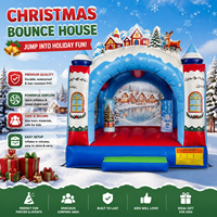 Château gonflable pour enfants, thème animaux, imperméable, qualité commerciale, dinosaure, pour les fêtes d'hiver et la neige