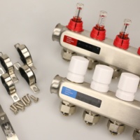 Système de chauffage domestique Distribution de chauffage par le sol de l'eau Collecteur en acier inoxydable Ensemble de chauffage par le sol