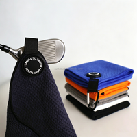 Serviette de golf magnétique avec logo personnalisé, serviette de golf en microfibre ultra-absorbante de qualité supérieure avec aimant pour chariots de golf ou clubs