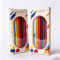Boîte en carton personnalisée pour crayons de dessin animé pour enfants, emballage de crayons, boîte à fenêtre, vente en gros d'usine