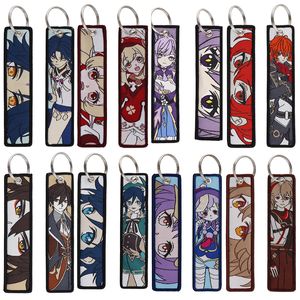 Jeu Anime Double Face Motif Broderie Porte-clés <span class=keywords><strong>Nahida</strong></span> Tissage Art Décoration Pendentif Genshined Impact Woven Label Porte-clés - Product Image 2