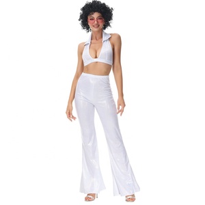 Disfraz de Halloween 2026 para Adultos, Conjunto de Mujer Estilo Vintage Años 70 y 80, para Fiesta, Actuación en Discoteca, Baile, Rock, Hippies, Cosplay - Product Image 4