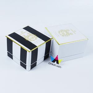 Crown Win Luxury Personalised Rigid Candle Jars Square Base Hijab <b>Paper</b> Boxes with Embossed Lid Gift Surprise Custom Packaging - Product Image 2