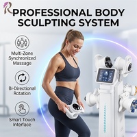 Appareil de remodelage corporel à pression négative avec boule rotative à 360° pour la réduction de la cellulite, doté de 6 poignées à rouleaux