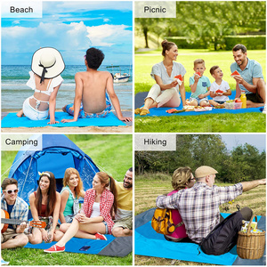 Vente en gros <span class=keywords><strong>de</strong></span> bonne qualité <span class=keywords><strong>matelassé</strong></span> personnalisé sans sable grand tapis <span class=keywords><strong>de</strong></span> <span class=keywords><strong>plage</strong></span> en polyester anti-sable couleur rouge - Product Image 3