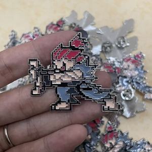Spilla da bavero in metallo smaltato Street <span class=keywords><strong>Fighter</strong></span> Street Game Longkenhoud Ghost Wave Punch, articolo periferico di design, prezzo all'ingrosso per acquisti all'ingrosso - Product Image 2