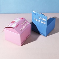 Caja de cartón plegable personalizada para toallitas húmedas de bebé, toallitas desinfectantes faciales, toallitas de alcohol, con certificación FSC y RoHS.