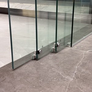 Sistema Moderno di <span class=keywords><strong>Porte</strong></span> <span class=keywords><strong>Scorrevoli</strong></span> in Vetro Senza Telaio con Chiusura Automatica per Interni, Cucina, Camera da Letto, Ufficio - Product Image 2