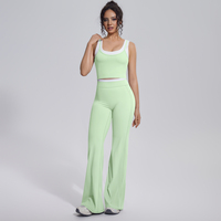Ensemble de yoga pour femmes avec effet push-up, anti-transpiration, soutien-gorge de sport très élastique, leggings, robe de tennis, tenue de sport, ensemble de 6 pièces